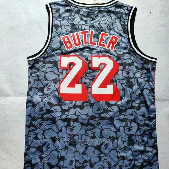 Camiseta Miami Heat Jimmy Butler #22 Mitchell & Ness 2019-20 Gris